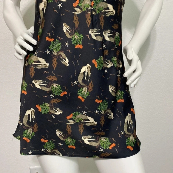 Zara Silk Mermaid Silk Mini Dress Size - Picture 9 of 11